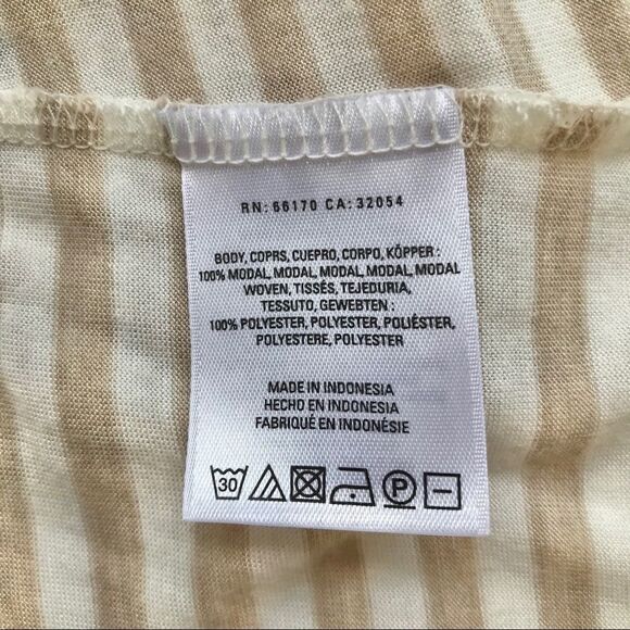 Anthropologie Little Yellow Button Stripe Contrast Top-XS - Picture 7 of 8